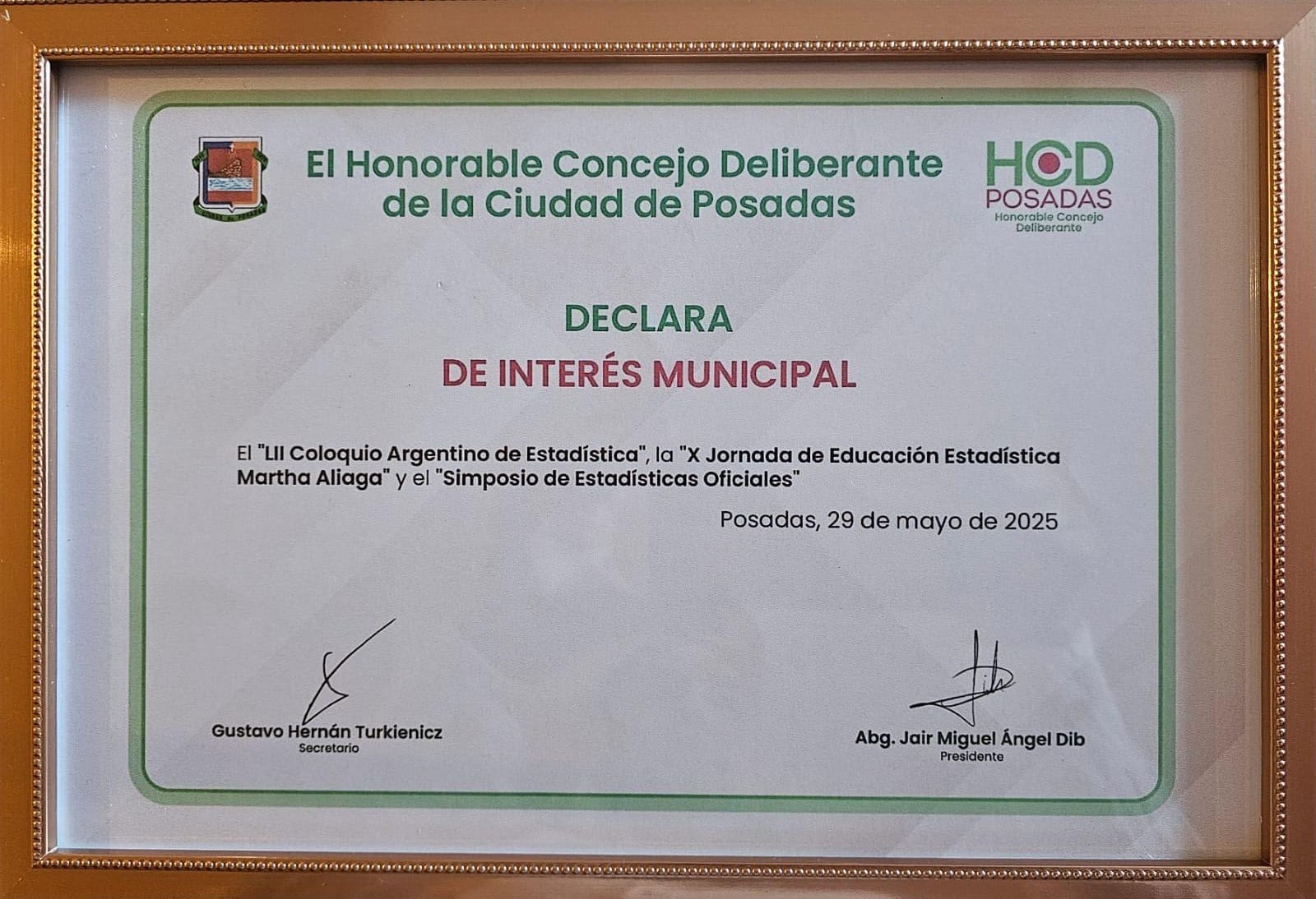 Certificado de interés municipal
